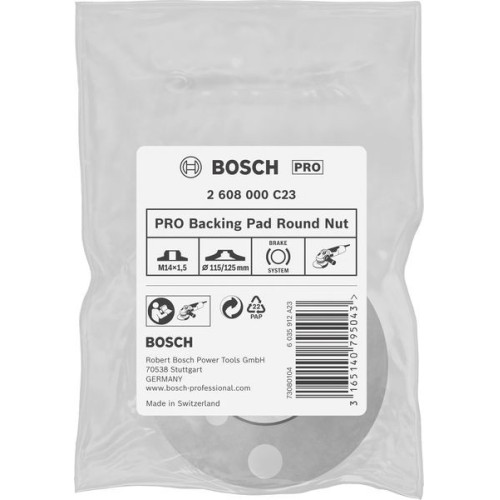 PRO Backing Pad Round Nut, M14, 115, 125 mm