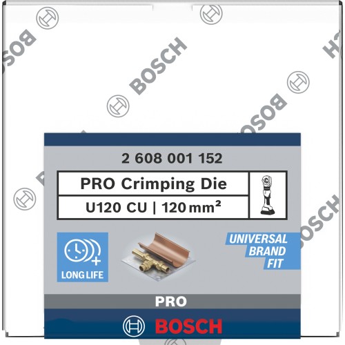 Matriz de engaste PRO, U120 CU, 120 mm², cobre