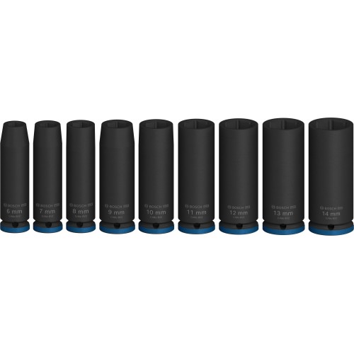 PRO Impact Socket Set, 1/4", profundo, 9 unidades