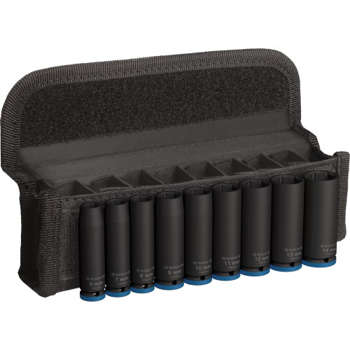 PRO Impact Socket Set, 1/4", profundo, 9 unidades