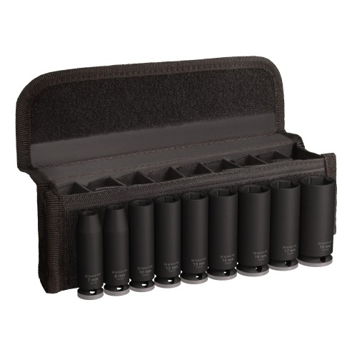 PRO Impact Socket Set, 3/8", profundo, 9 unidades