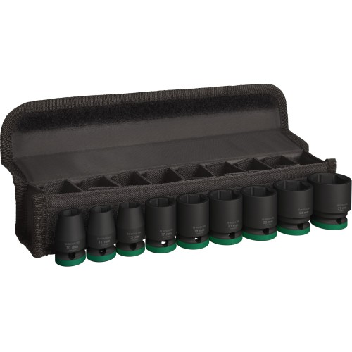 PRO Impact Socket Set, 1/2", estándar, 9 unidades