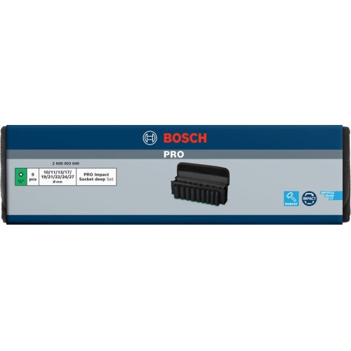PRO Impact Socket Set, 1/2", profundo, 9 unidades