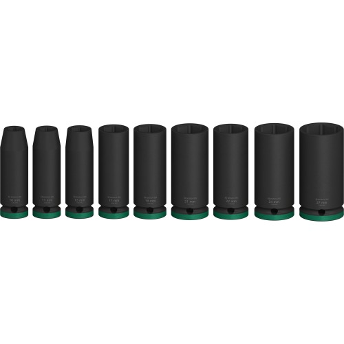 PRO Impact Socket Set, 1/2", profundo, 9 unidades
