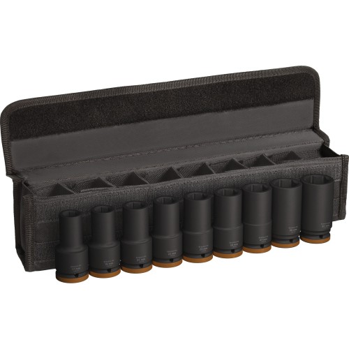 PRO Impact Socket Set, 3/4", profundo, 9 unidades