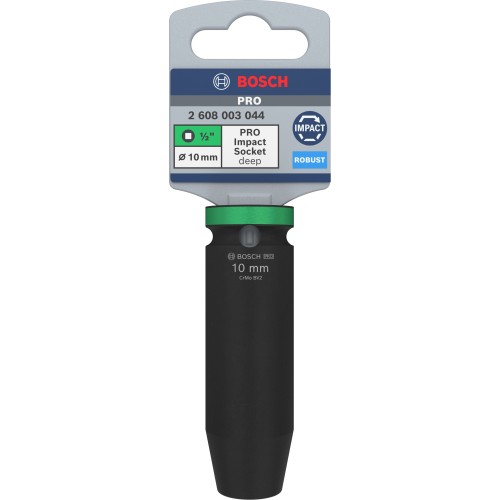 PRO Impact Socket, 1/2", 10 mm, profundo