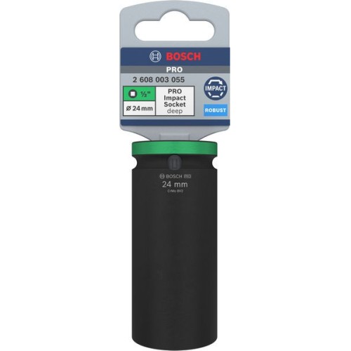 PRO Impact Socket, 1/2", 24 mm, profundo