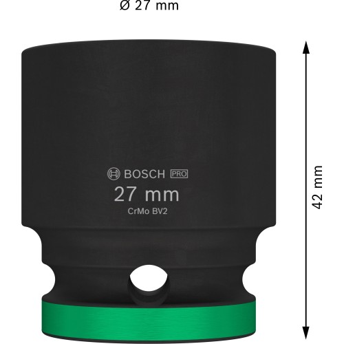 PRO Impact Socket, 1/2", 27 mm, estándar
