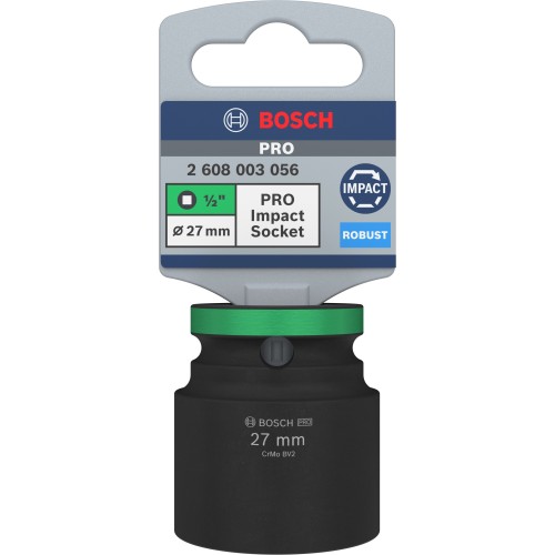 PRO Impact Socket, 1/2", 27 mm, estándar