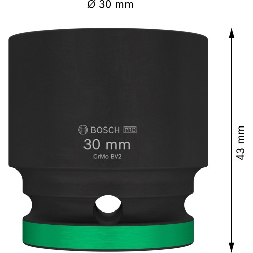PRO Impact Socket, 1/2", 30 mm, estándar