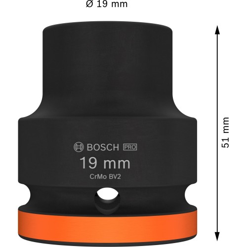 PRO Impact Socket, 3/4", 19 mm, estándar