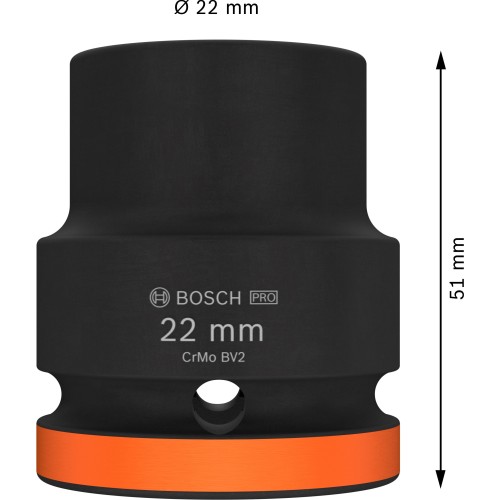 PRO Impact Socket, 3/4", 22 mm, estándar