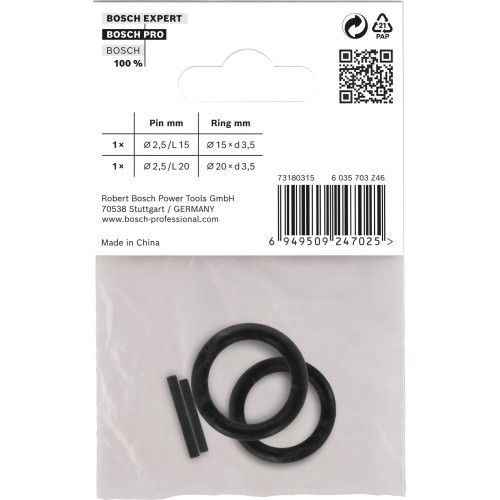 Retaining Ring and Pin Set for PRO Impact Socket, 3/8", 4 uds.