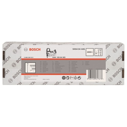 Clavo de acabado DA, SK64-34 44G