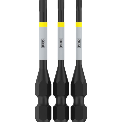 Puntas PRO T Impact, T10, T15, T20, 55 mm, 3 unidades