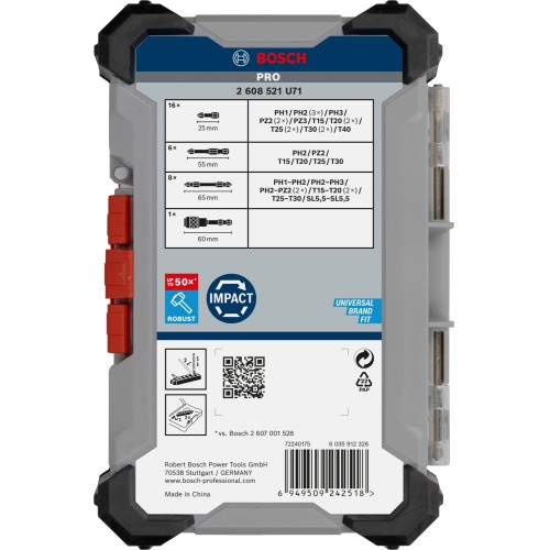 Set de puntas de atornillar PRO Impact, expositor, 6 x 31 uds.