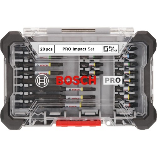 Set de puntas de atornillar PRO Impact, 20 unidades