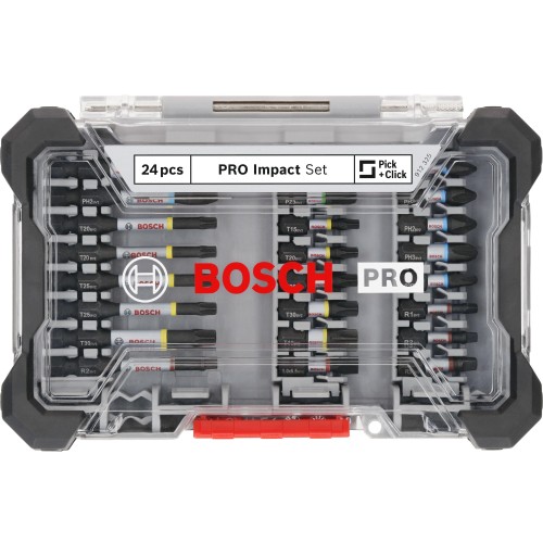 Set de puntas de atornillar PRO Impact, 24 unidades