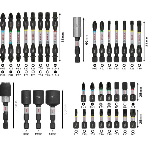 Set de puntas de atornillar PRO Impact, 35 unidades