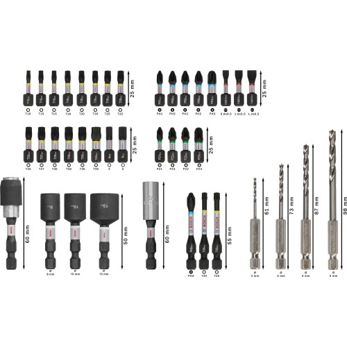 PRO Impact Wood Set, 40 unidades