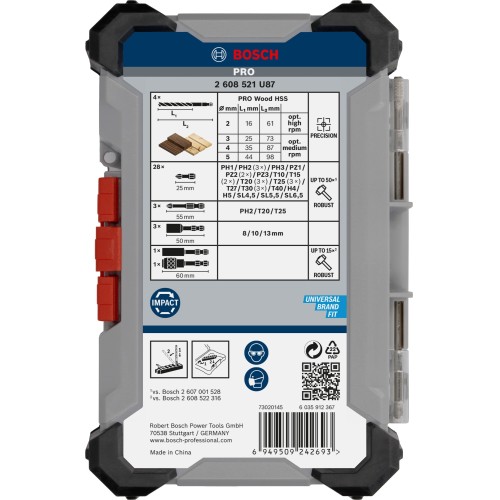 PRO Impact Wood Set, 40 unidades