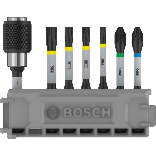 PRO Impact Set con portapuntas Quick Change e índice Pick and Click, PH2, PZ2, T15, T20, T25, T30, QC BH, 50 mm, 8 unidades