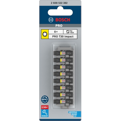Punta PRO Torx Impact, T30, 25 mm, 8 uds.