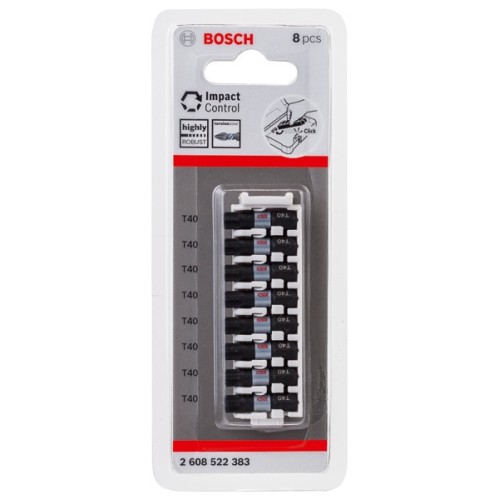 Puntas de inserción Impact Control, 8 unidades, 8xT40
