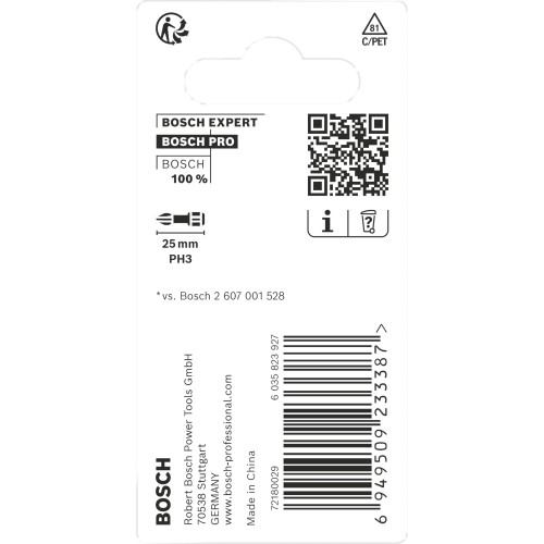 Broca PRO Phillips Impact, PH3, 25 mm, 2 uds.