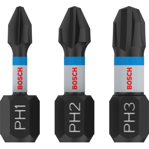 Punta PRO PH Impact, PH1 x 25, PH2 x 25, PH3 x 25 mm, 3 uds.