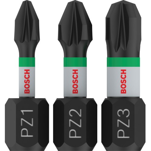 Punta PRO PZ Impact, PZ1 x 25, PZ2 x 25, PZ3 x 25 mm, 3 uds.