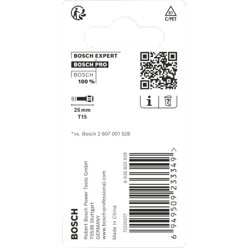 Punta PRO Torx Impact, T15, 25 mm, 2 uds.