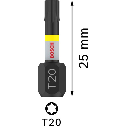 Punta PRO Torx Impact, T20, 25 mm, 2 uds.