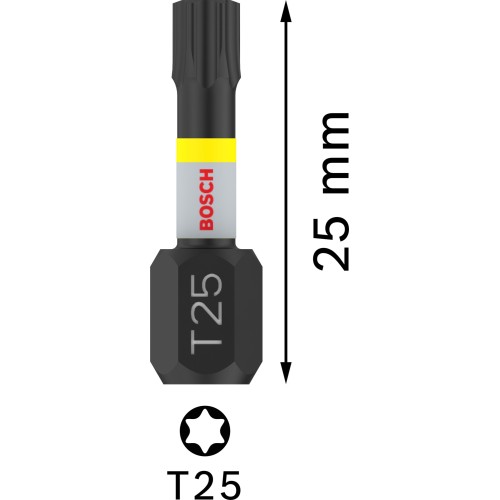 Punta PRO Torx Impact, T25, 25 mm, 2 uds.