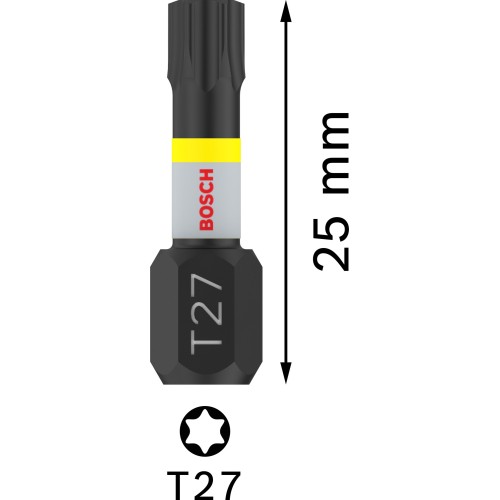 Punta PRO Torx Impact, T27, 25 mm, 2 uds.