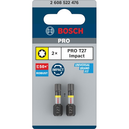 Punta PRO Torx Impact, T27, 25 mm, 2 uds.