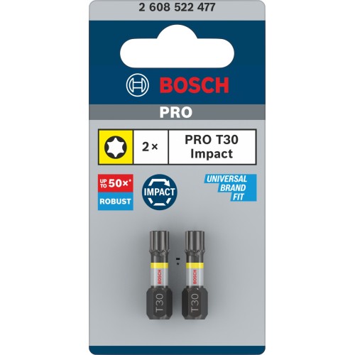 Punta PRO Torx Impact, T30, 25 mm, 2 uds.