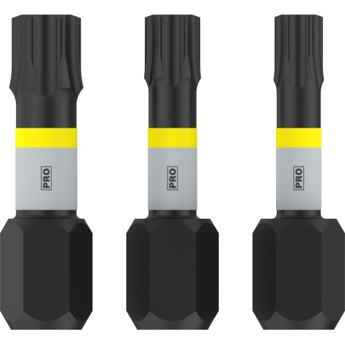 Punta PRO T Impact, T20 x 25, T25 x 25, T30 x 25 mm, 3 uds.