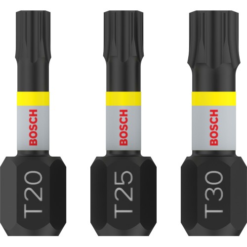 Punta PRO T Impact, T20 x 25, T25 x 25, T30 x 25 mm, 3 uds.