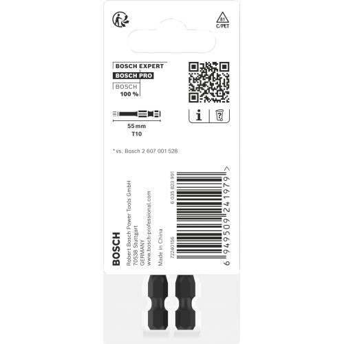 Punta PRO Torx Impact, T10, 55 mm, 2 uds.