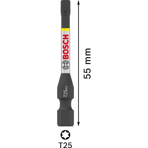 Punta PRO Torx Impact, T25, 55 mm, 15 uds.