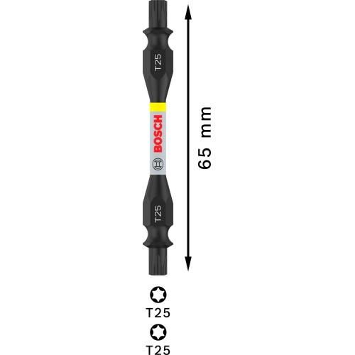 Punta doble PRO Impact con índice Pick and Click, T25, 65 mm