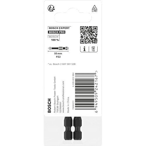 Broca PRO Pozidriv Impact, PZ2, 55 mm, 2 uds.