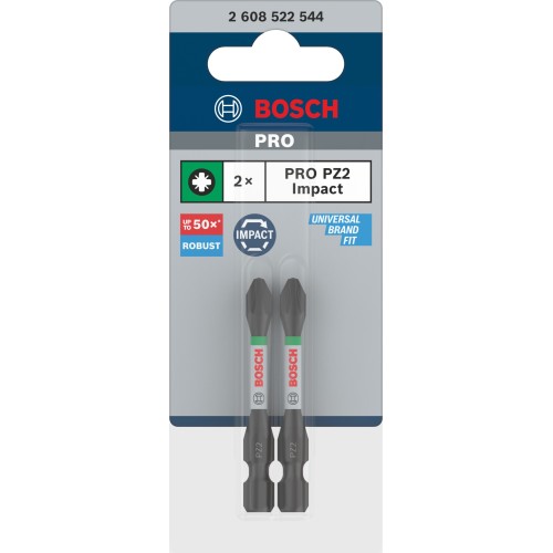 Broca PRO Pozidriv Impact, PZ2, 55 mm, 2 uds.