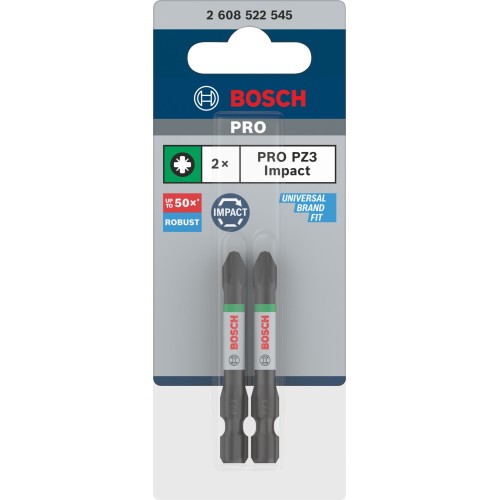 Broca PRO Pozidriv Impact, PZ3, 55 mm, 2 uds.