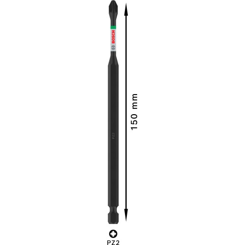 Punta PRO Pozidriv Impact, PZ2, 150 mm