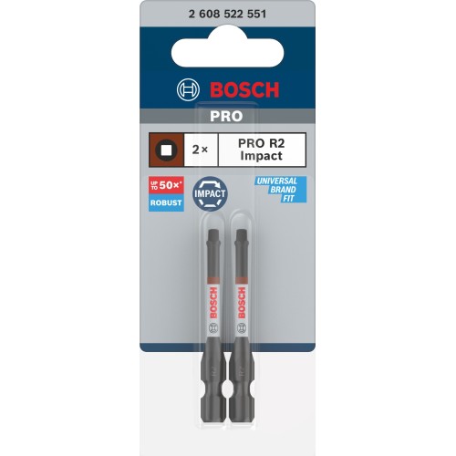 Punta PRO Robertson Impact, R2, 55 mm, 2 uds.