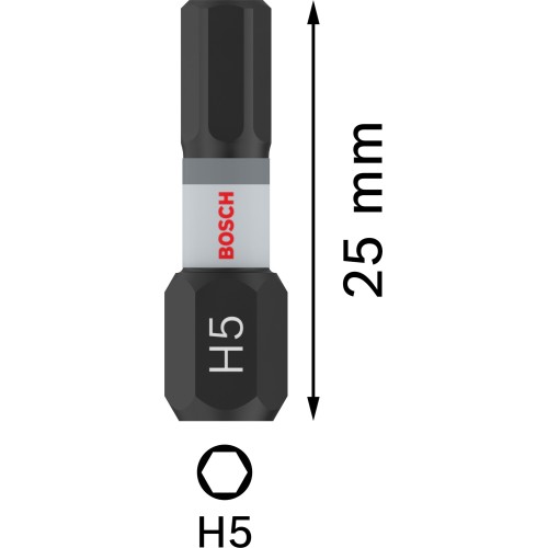 Punta PRO Hex Impact, H5, 25 mm, 2 uds.