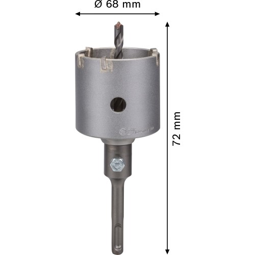 Set de coronas PRO SDS plus-5 Core Cutter, 68 x 54 x 72 mm, 3 unidades