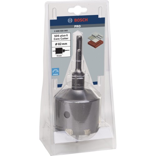 Set de coronas PRO SDS plus-5 Core Cutter, 82 x 54 x 72 mm, 3 unidades